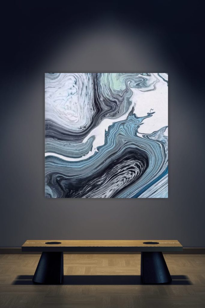 Pamäť zeme - acryl pouring