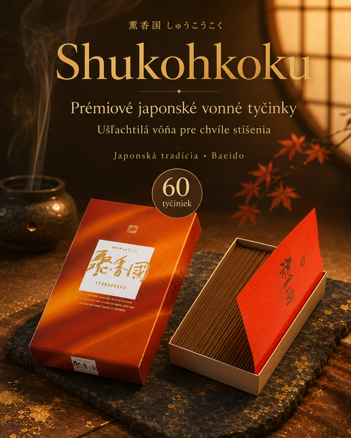 Baieido Shu Koh Koku Incense - japonské vonné tyčinky