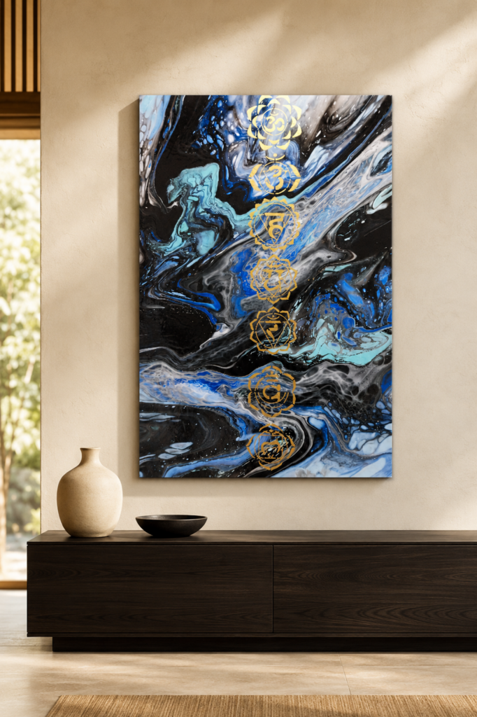 Vesmír v nás - acryl pouring