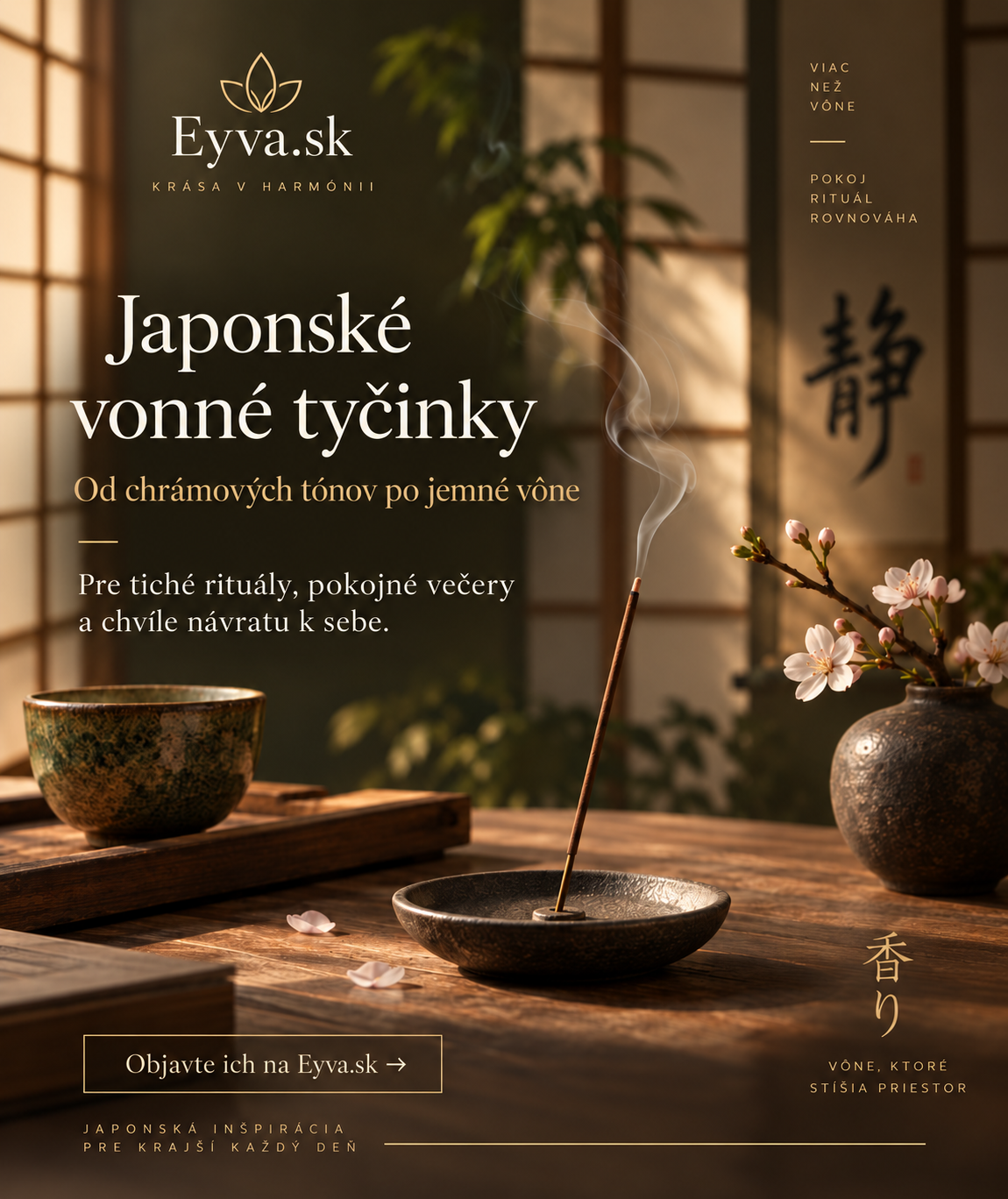 Vôňa ticha – japonské vonné tyčinky a umenie spomaliť